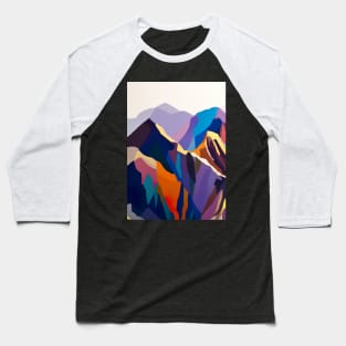 Colorful Mountains Baseball T-Shirt